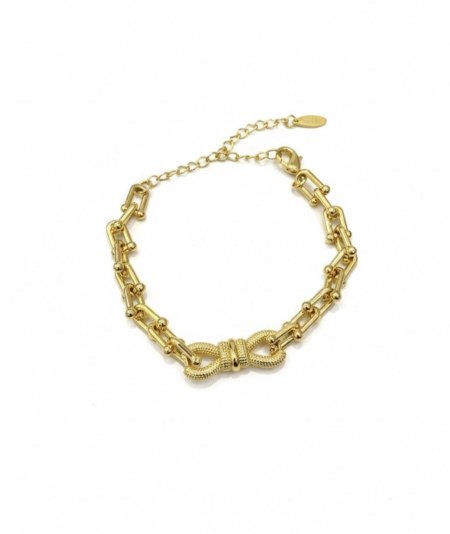 اسوارة تيفاني ذهبي على شكل فيونكة